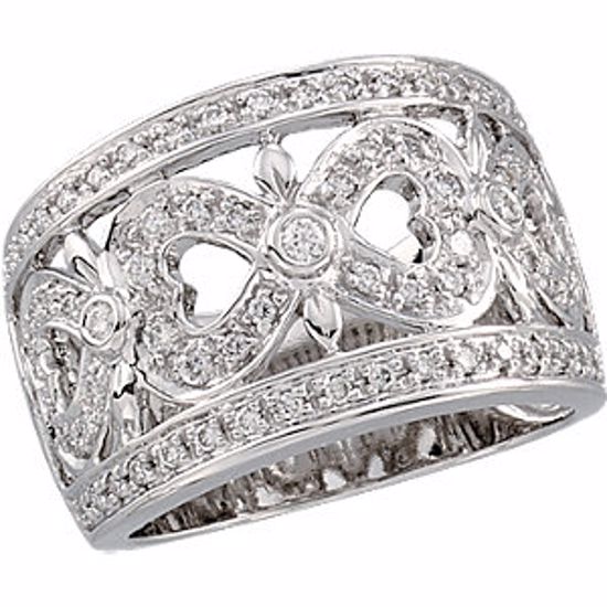 63307:294027:P 14kt White 1/2 CTW Diamond Ring Size 9.25