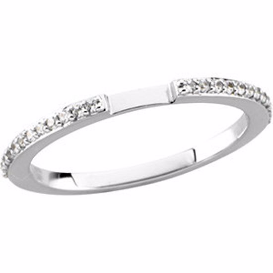 66369:121521:P Platinum 1/8 CTW Diamond Band for 5X5 Engagement