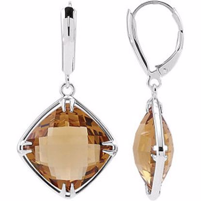 68574:102:P Sterling Silver Honey Quartz Earrings