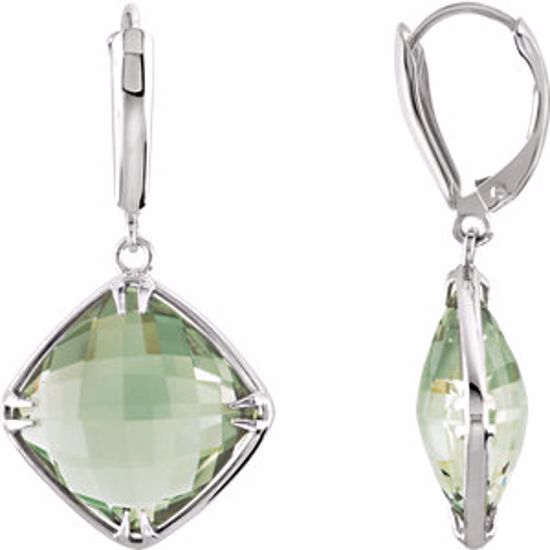 68574:103:P Sterling Silver Green Quartz Earrings