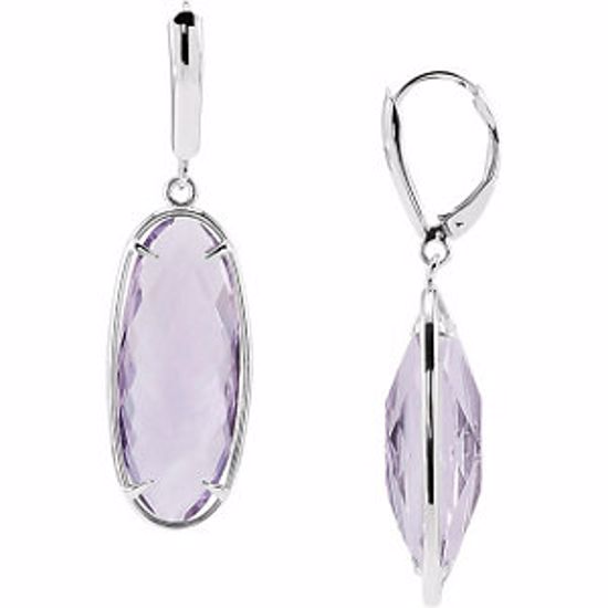 68520:113:P Quartz Lever Back Earrings 