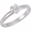 51055:185:P Sterling Silver Letter "V" Stackable Initial Ring Size 7
