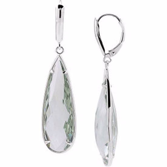 68521:118:P Quartz Lever Back Earrings