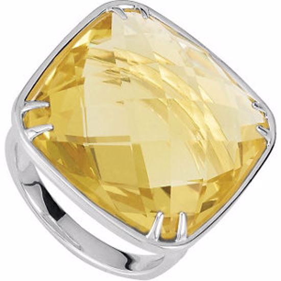 68715:1008:P 20mm Double Sided Checkerboard Lemon Quartz Ring
