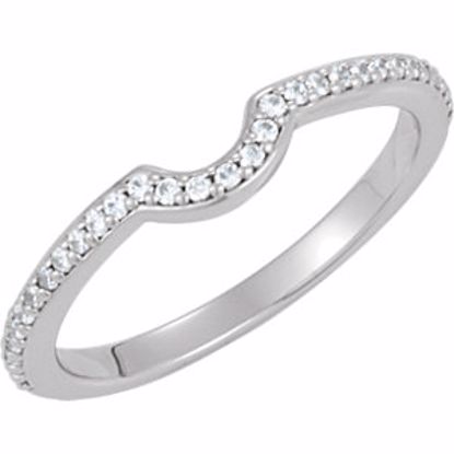 67795:105:P 14kt White 1/6 CTW Diamond Engagement Matching Band