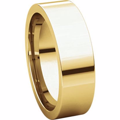 FIR6:2233355:P 24kt Yellow 6mm Flat Comfort-Fit Wedding Band