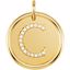 85088:1010:P 14kt Yellow .08 CTW Diamond Initial "C" Pendant