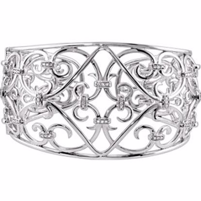 68698:100:P Filigree Scroll Cuff Bracelet