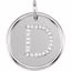 85088:1033:P 14kt White 1/10 CTW Diamond Initial "D" Pendant