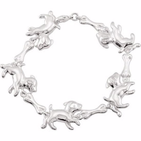 85125:100:P Puppy & Bone Bracelet 