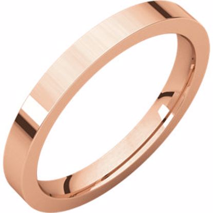 FIR5.5:207:P 14kt Rose 2.5mm Flat Comfort Fit Band