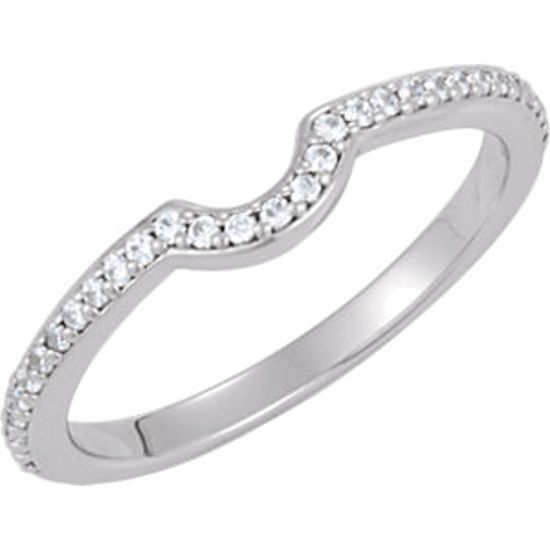 67795:109:P 18kt White 1/6 CTW Diamond Engagement Matching Band