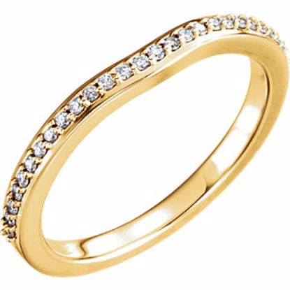 68272:108:P 14kt Yellow 1/8 CTW Diamond Band for 5.5mm Princess Engagement