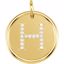85088:1038:P 14kt Yellow 1/10 CTW Diamond Initial "H" Pendant
