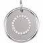 85088:1043:P Sterling Silver 1/10 CTW Diamond Initial "O" Pendant