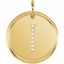 85088:1066:P 14kt Yellow .04 CTW Diamond Initial "I" Pendant