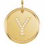 85088:1080:P 14kt Yellow .05 CTW Diamond Initial "Y" Pendant 
