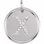 85088:1092:P 14kt White .06 CTW Diamond Initial "X" Pendant