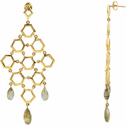 68859:100:P 18kt Vermeil Labradorite Chandelier Earrings