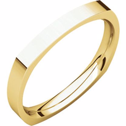 SQR8:133083:P 18kt Yellow 2.5mm Square Comfort Fit Band