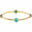68848:102:P 18kt Vermeil Turquoise & Kyanite Bangle 7.5" Bracelet