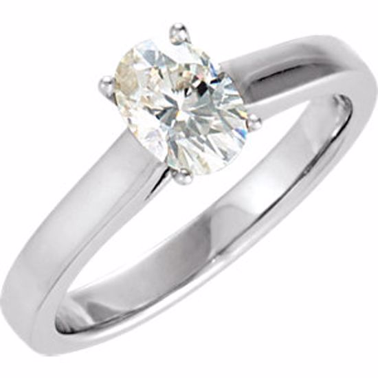 68900:102:P Charles & Colvard Moissanite® & Diamond 4-Prong Engagement Ring