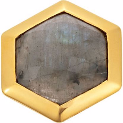 68858:111:P 18kt Yellow Vermeil Labradorite Ring Size 6