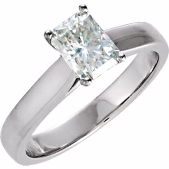 68901:101:P Charles & Colvard Moissanite® & Diamond 4-Prong Engagement Ring