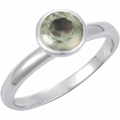 68887:117:P Sterling Silver Prehnite Stackable Ring Size 6