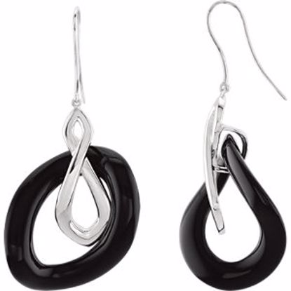 68911:101:P Sterling Silver Onyx Earrings