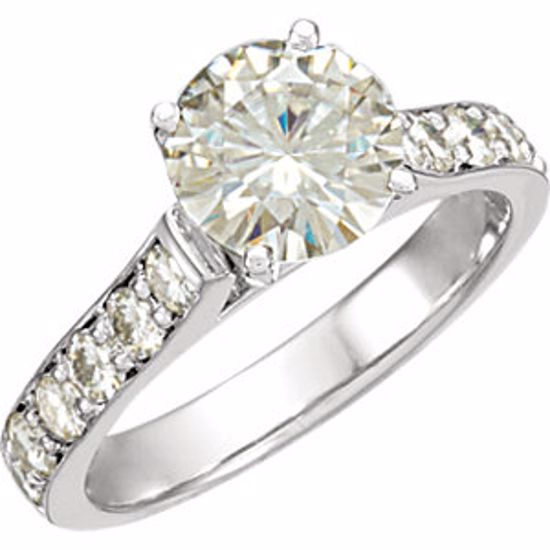 68914:112:P Charles & Colvard Moissanite® Engagement Accented Engagement Ring or Band
