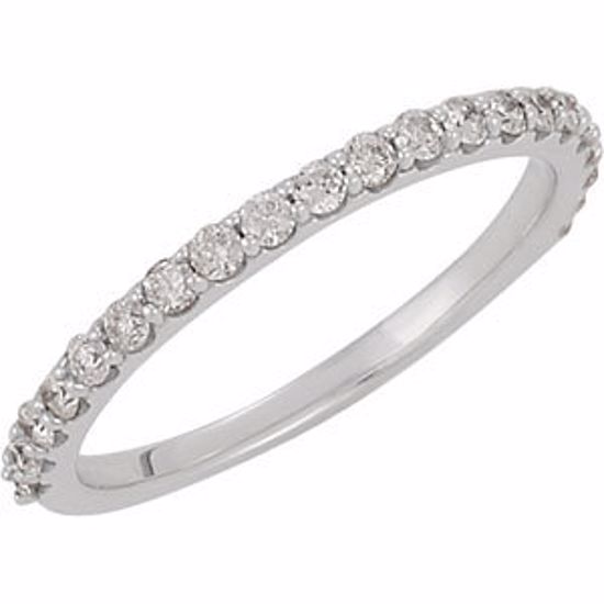 68880:100:P 14kt White 3/8 CTW Diamond Band