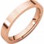 FIR6.5:644:P 14kt Rose 3mm Flat Comfort Fit Band