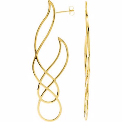 68920:100:P Precious Metal Fashion Earrings with Backs