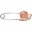 R48064:100:P 14kt Rose & White Youth Diamond Snail Brooch