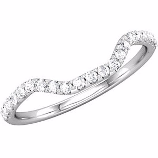 68922:111:P 14kt White 1/5 CTW Diamond Band