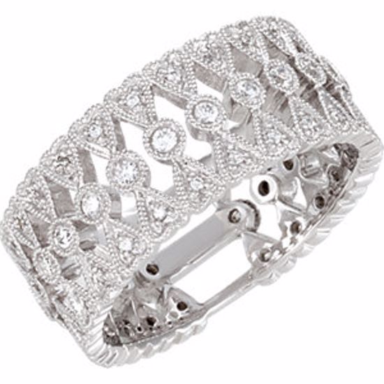 68841:105:P Sterling Silver Cubic Zirconia Ring Size 5