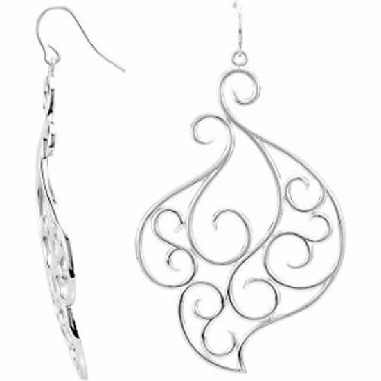 85172:101:P 14kt White 64x41.25mm Fashion Earrings