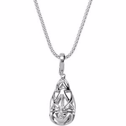 68959:100:P Open Hinged Cage Pendant Enhancer