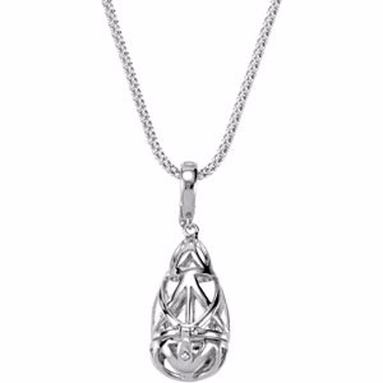 68959:100:P Open Hinged Cage Pendant Enhancer