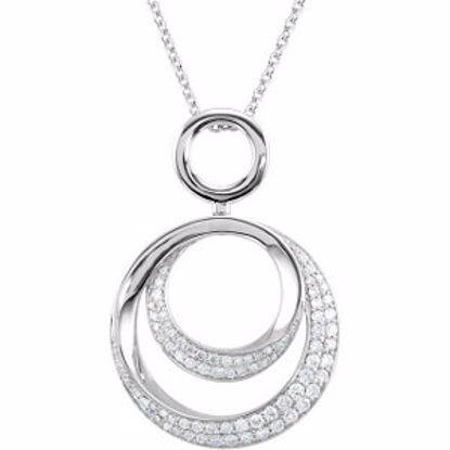 68813:100:P Diamond Circle Necklace