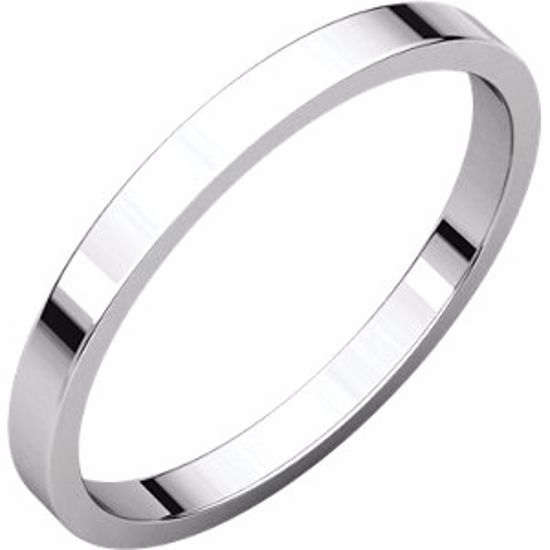 F15:900:P Sterling Silver 2mm Flat Band