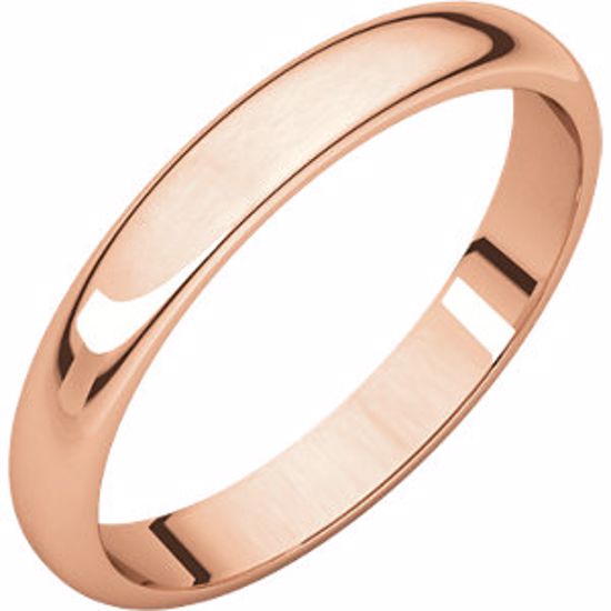 HRL7:651:P 10kt Rose 4mm Half Round Light Band