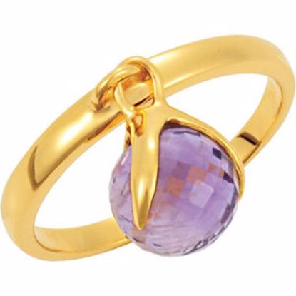 68850:1000:P 18kt Yellow Vermeil Amethyst Ring Size 6