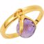 68850:1000:P 18kt Yellow Vermeil Amethyst Ring Size 6