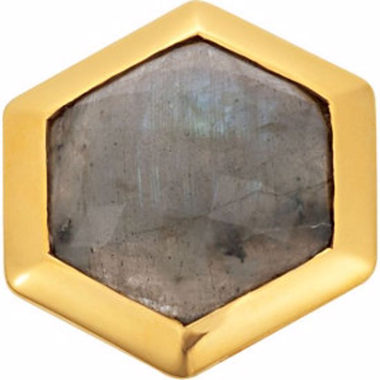 68858:1110:P 18kt Yellow Vermeil Labradorite Ring Size 6