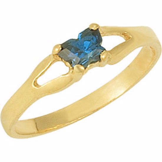 19395:1080:P 10kt Yellow Bfly® September CZ Birthstone Ring