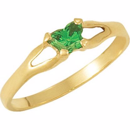 19395:1400:P 14kt Yellow Bfly® May CZ Birthstone Ring