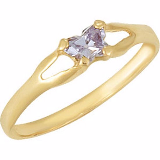 19395:1410:P 14kt Yellow Bfly® June CZ Birthstone Ring