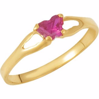 19395:1420:P 14kt Yellow Bfly® July CZ Birthstone Ring